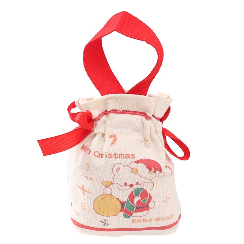 Świąteczne Torebki na Cukierki Worek Prezentowy ze Sznurkiem Dekoracje Stołu Bożonarodzeniowego Torba z Mikołajem Opakowanie na Ciasteczka Torebka Nowy Rok 2025