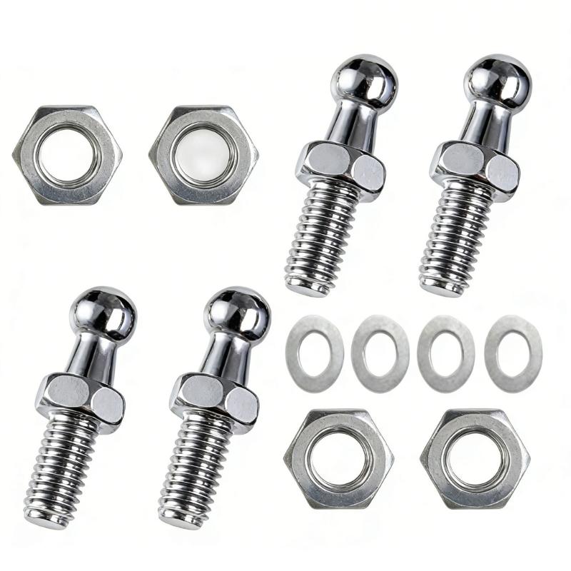 5/16-18 Ball Head Bolts With Nuts And Washers Strut Fitting For Car Trunk Hood Gas Spring Adjustment 1