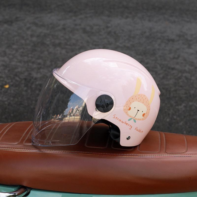 3C Certified Women's Electric Scooter & Motorcycle Helmet - All-Season, Cute, Half-Helmet
