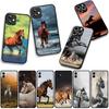 Cover Running Wild Horse Black for Motorola Moto G04 G13 G14 G22 G23 G20 G32 G34 G35 G64 G82 G84 G53 G60 G72 E14 E15 E13 Case