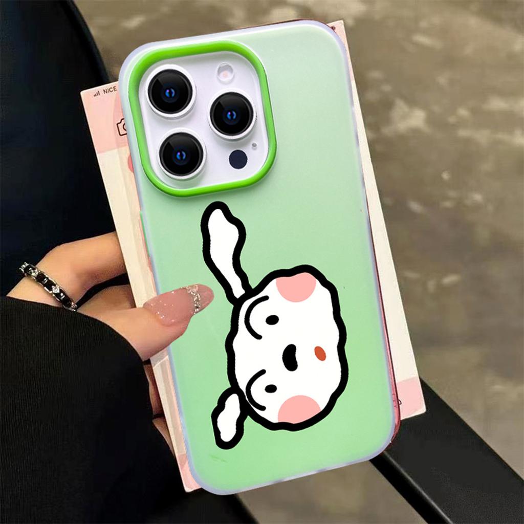 Jelly Two-in-one Mobile Phone Case Internet Celebrity Couple Cartoon Ins Style Mobile Phone Case High-end Large Hole Anti-fingerprint
