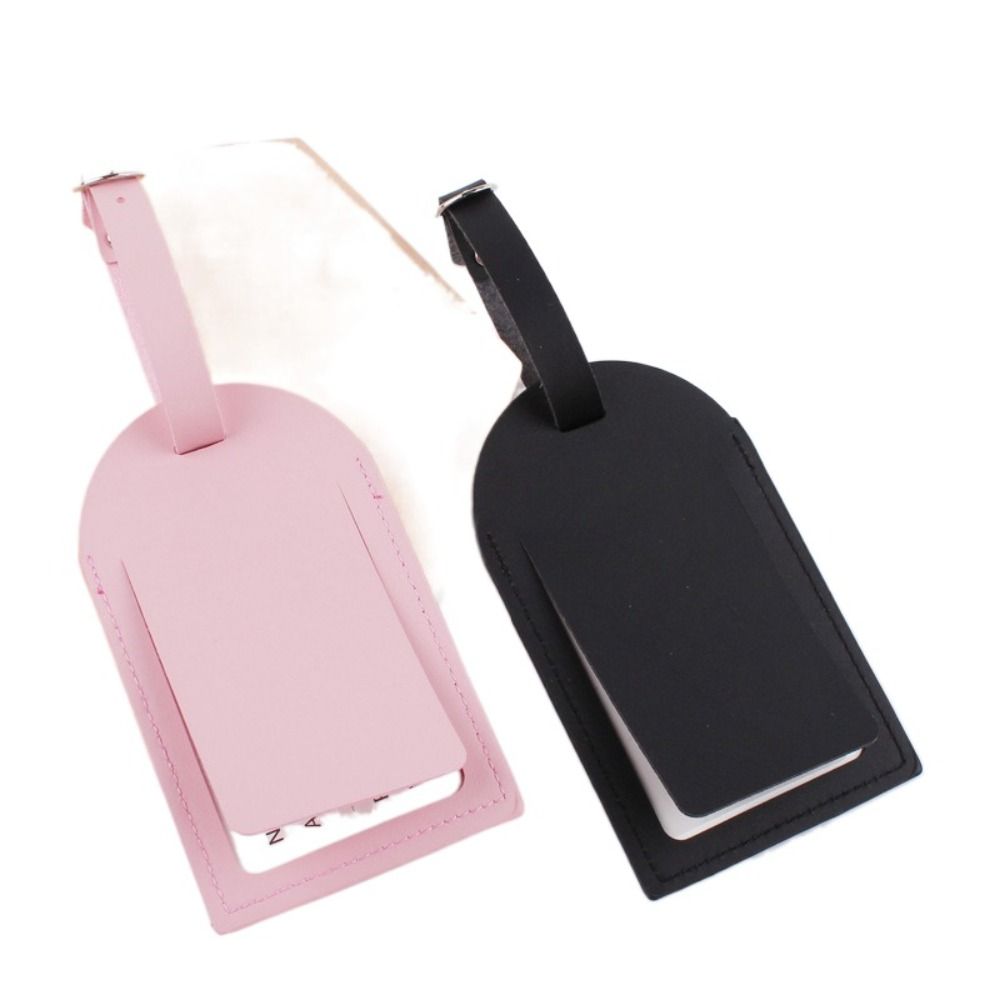 Boarding Pass PU Luggage Tag Airplane Suitcase Tag Information Card Soft Baggage Name Tags  Women