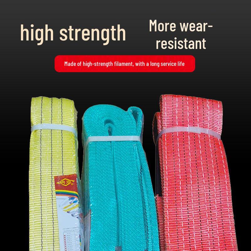 3-6M National Standard Polyester Crane Lifting Sling, Double Buckle, 3-5 Tons