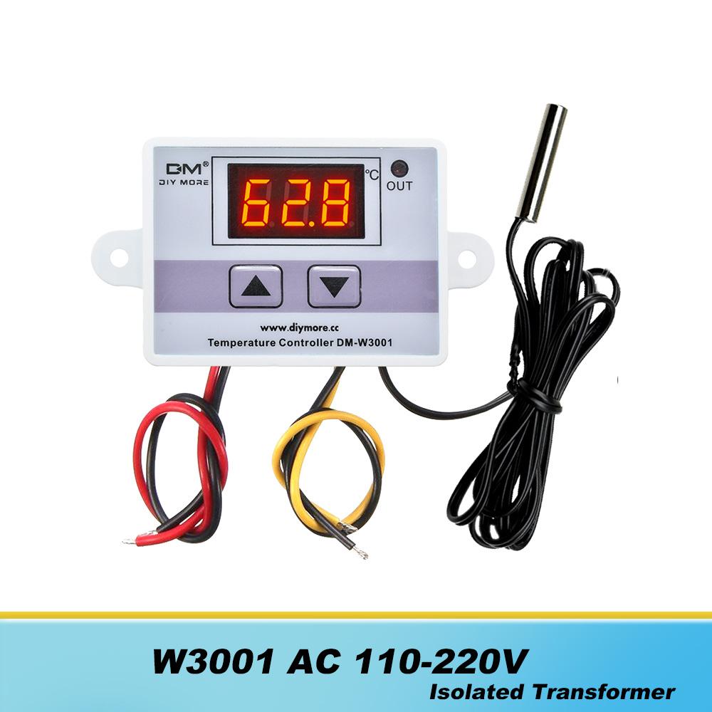 W3001 W3002 LED Digital Control Temperature Microcomputer Thermostat Switch Thermometer New Thermoregulator 12/24/110V/220V