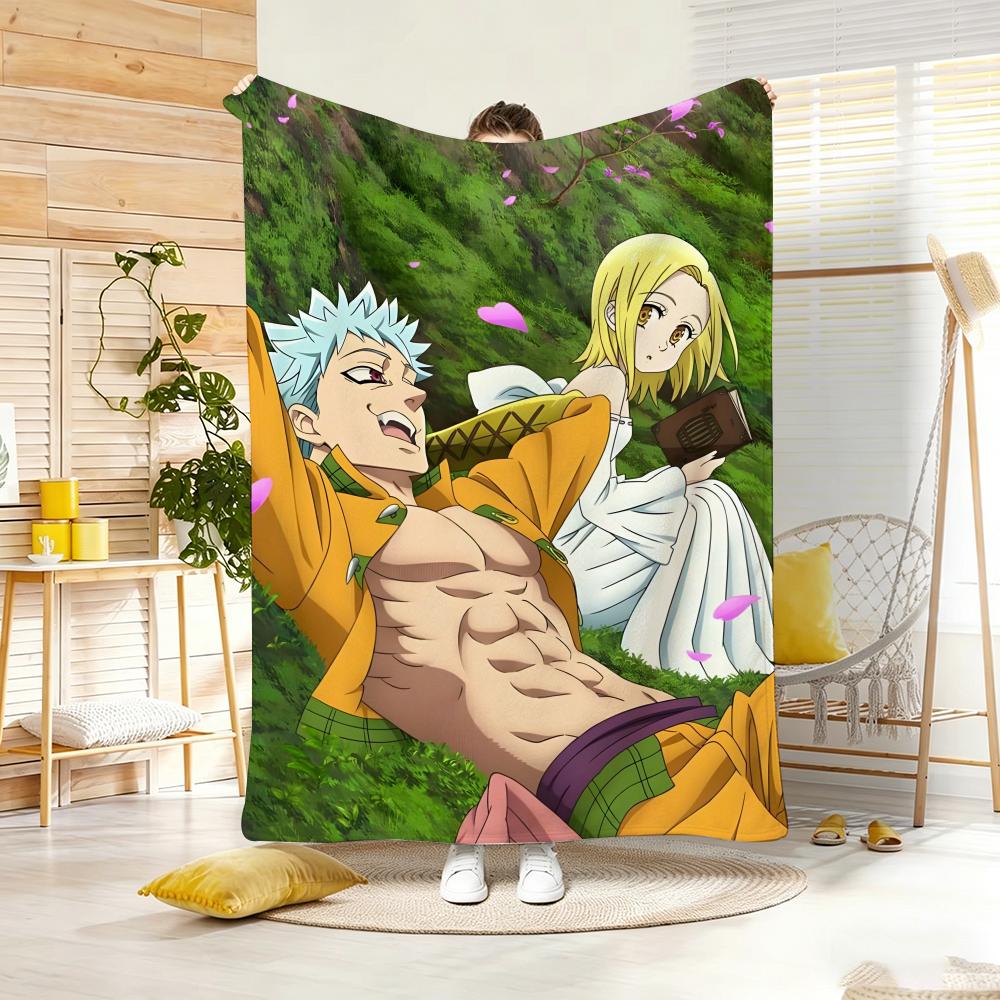 Magic Fantasy Anime TThe Seven Deadly Sins Throw Lightweight g Flannel Blanket Soft Skinfriendly for Summer Cooling