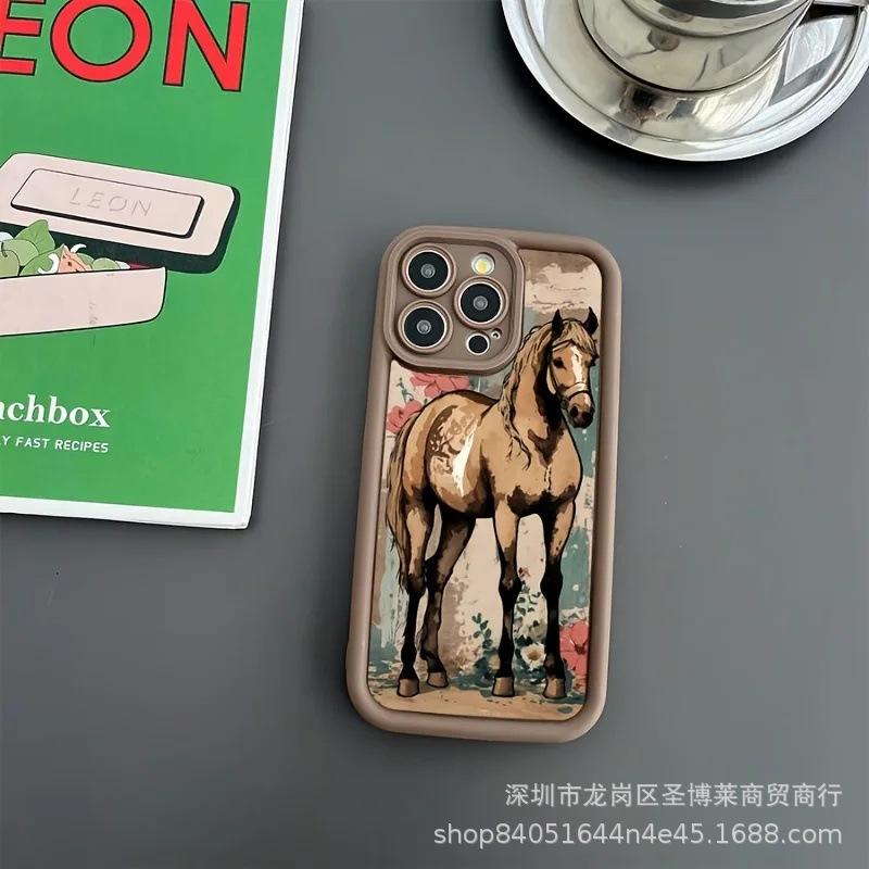 Personalized Horse Suitable for Apple 17promax Mobile Phone Case iPhone16/15 Emery 14/13 Protective Case 11
