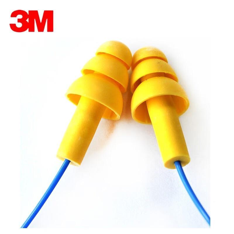 3M 340-4004 Christmas Tree Shape Noise Reducing Earplugs with Cord 10 Pairs