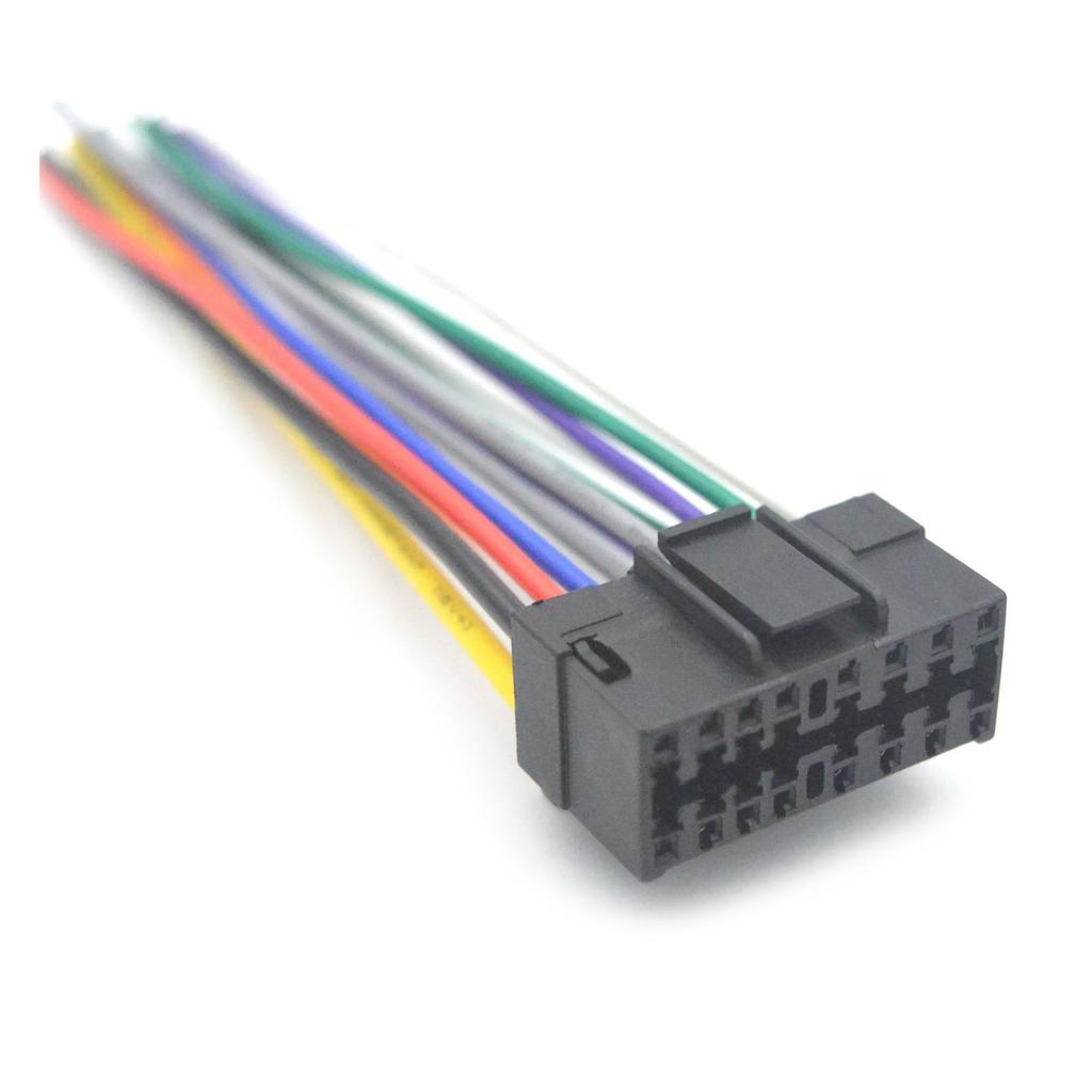 Car Stereo Radio 16 Pin Male Plug for Sony JVC Radio Music Player Cable Audio Player Adapter Wiring Harness Connector