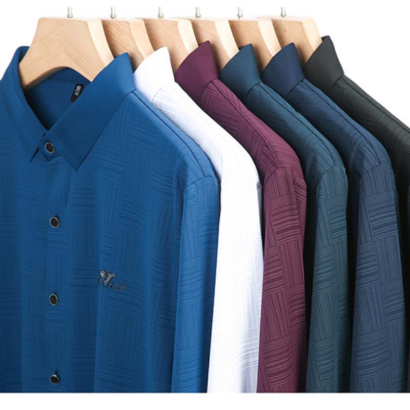 Autumn and Winter New Men Plus Fleece Long-sleeved Shirt Young Warm Shirt