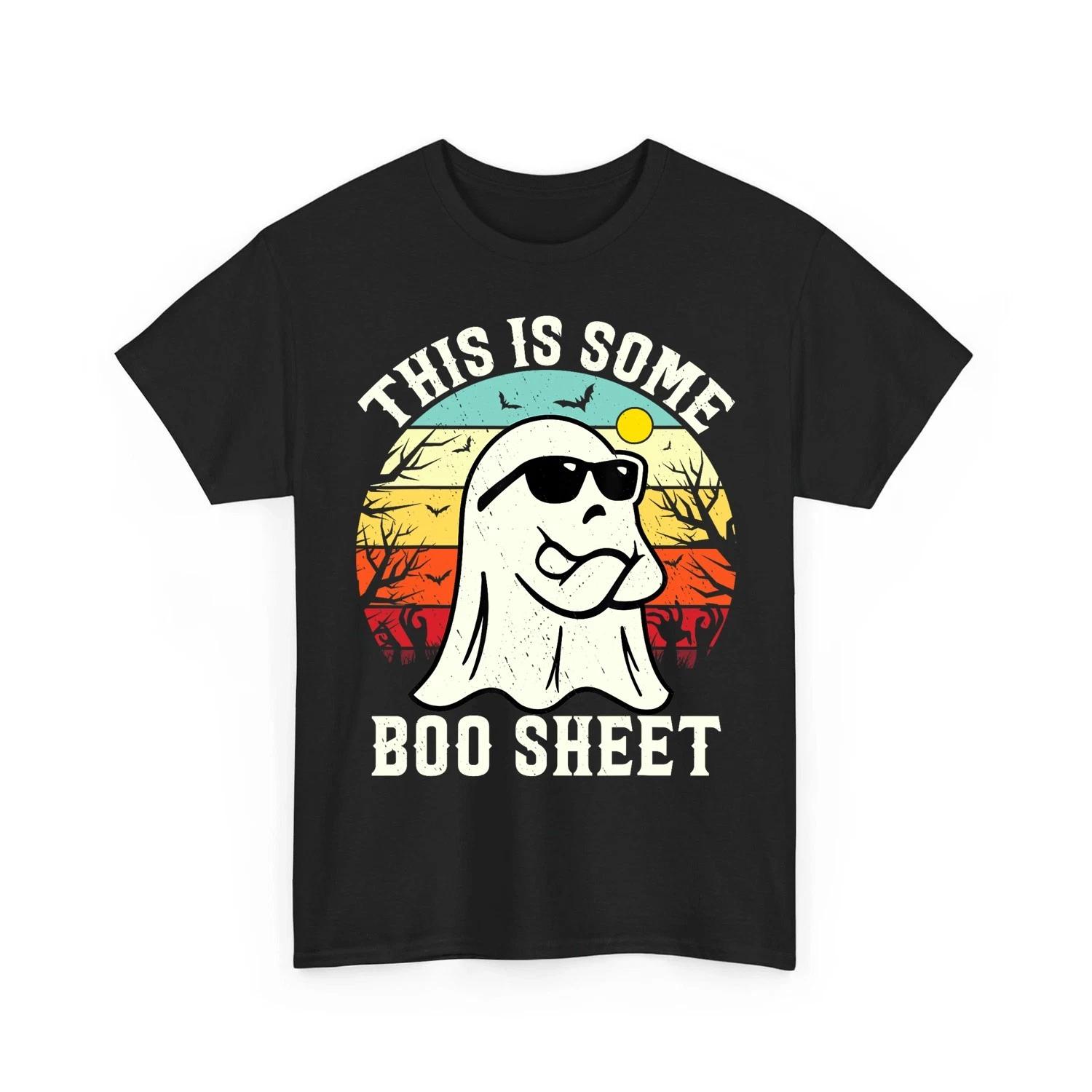This Is Some Boo Sheet Ghost Retro Halloween Funny Unisex T-Shirt L