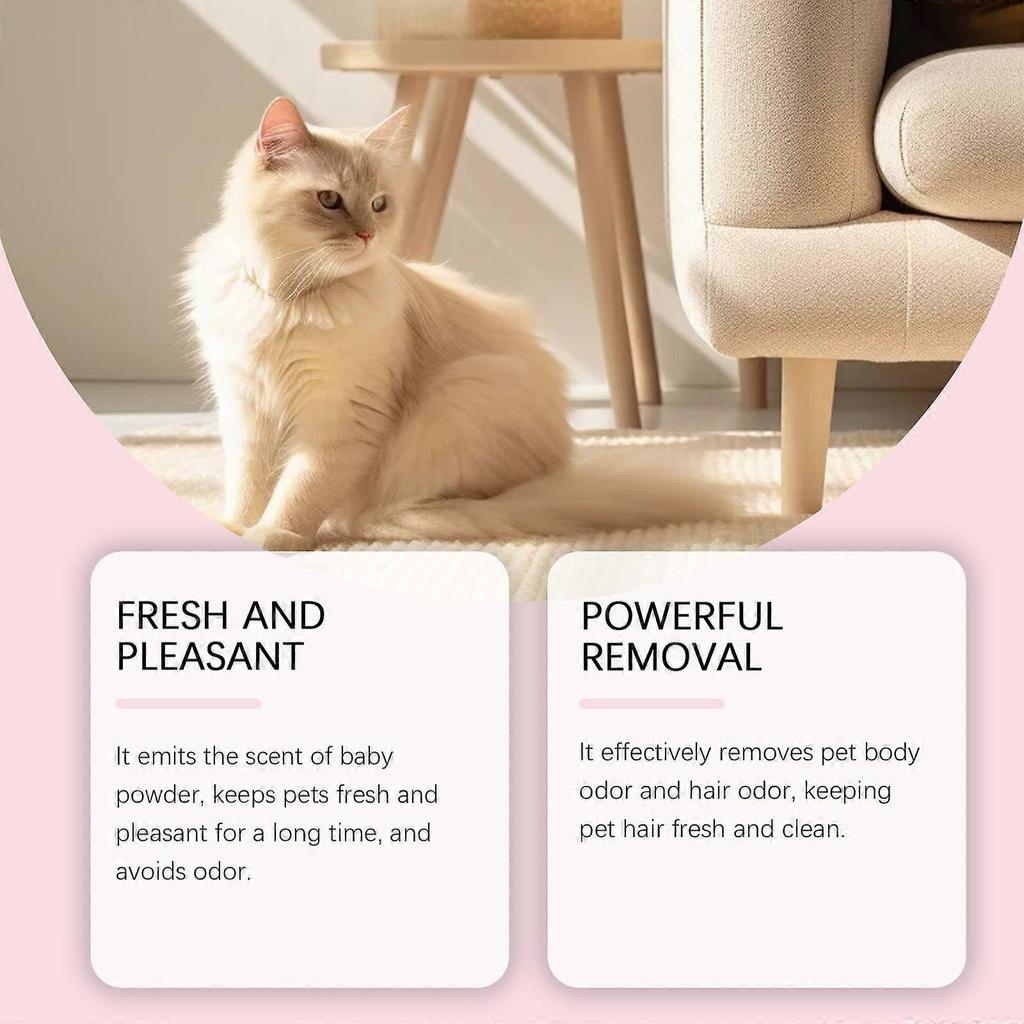 Yegbong Pet Deodorant Spray Daily Gentle Cleansing Odor Air Fresh Portable Spray