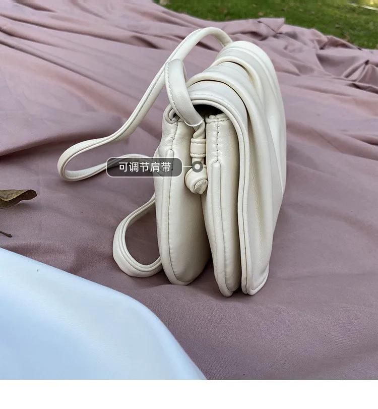 Folds Women Cloud Bags Small Pu Leather Shoulder Bag For Female 2024 Summer new Women's Crossbody Bags ladies handbag wallet