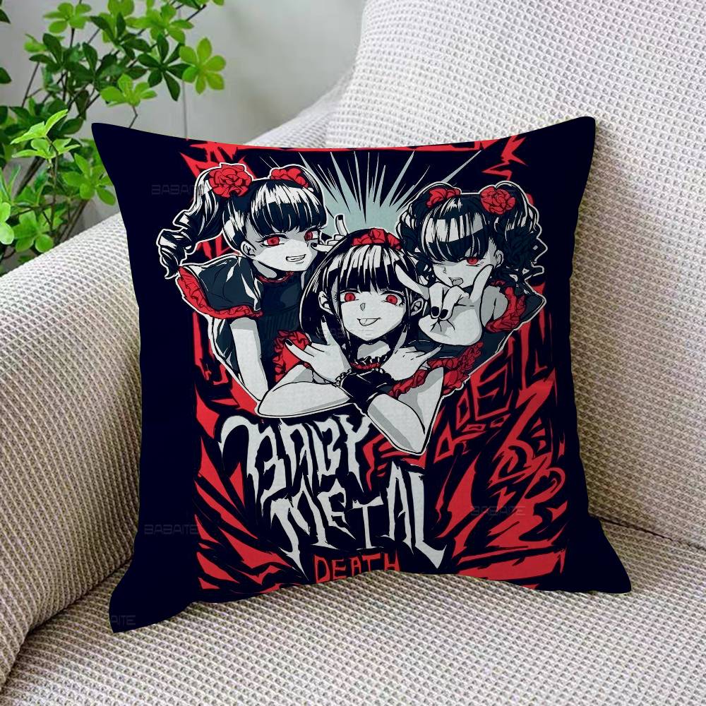 Japanese Band B-Babymetal Tinplate Cushion Cover Decorative Pillow Sofa Home Decor Case Pillow Cases