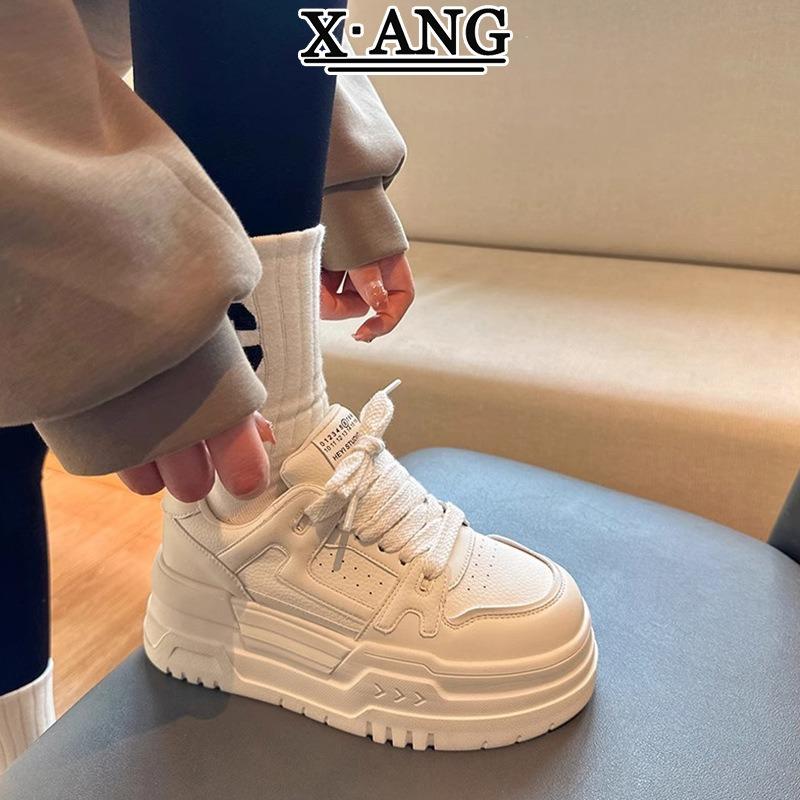 Fashion Spring White Chunky Shoes for Women Sneakers High Quality All-match Increasing Casual Platform Shoes Korean Kawaii Lolita Shoe