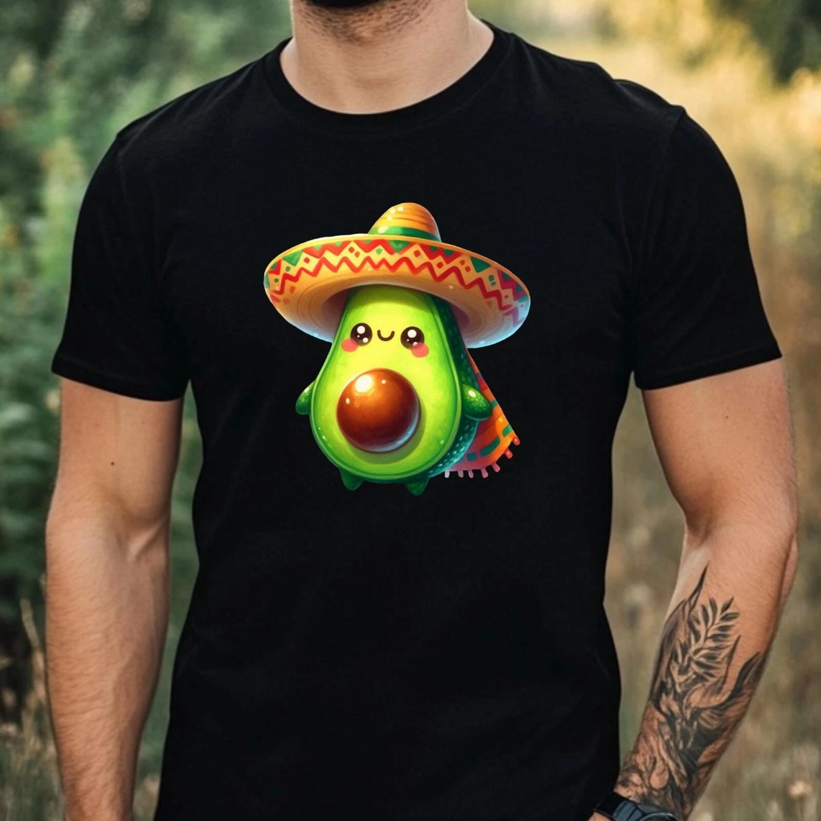 T-Shirt Herren Lustige Avocado Motiv Baumwolle Größe XS bis 5XL XXL