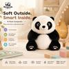 AI-Enhanced Multilingual Children's Panda Plush Toy with LED Emotion Eyes