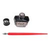 1pcs Stainless Steel Tip Calligraphy Pen Wooden Rod Signature Pen Multi-functional Dip Pen  Students
