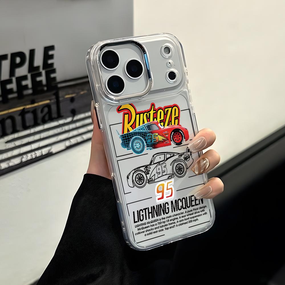 Cartoon Cars McQueens Sallys Phone Case for Apple iPhone 17 Air 16 16e 15 14 13 12 11 Pro Max X Xs XR 8 Plus Luxury Clear Cover