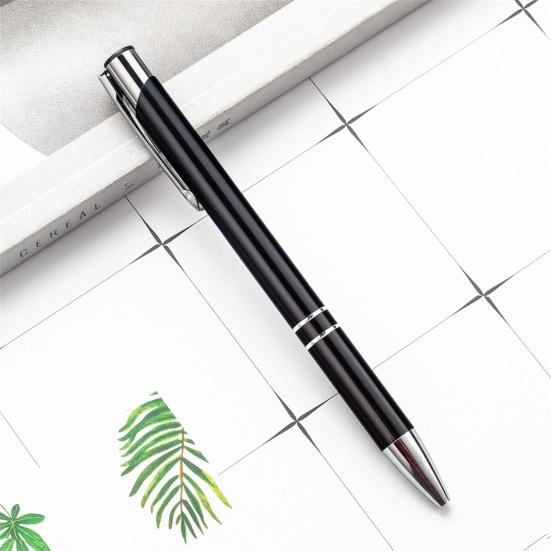 2Pcs Ballpoint Pen Black Ink Retractable Plastic Medium Point Advertising Pen for Students