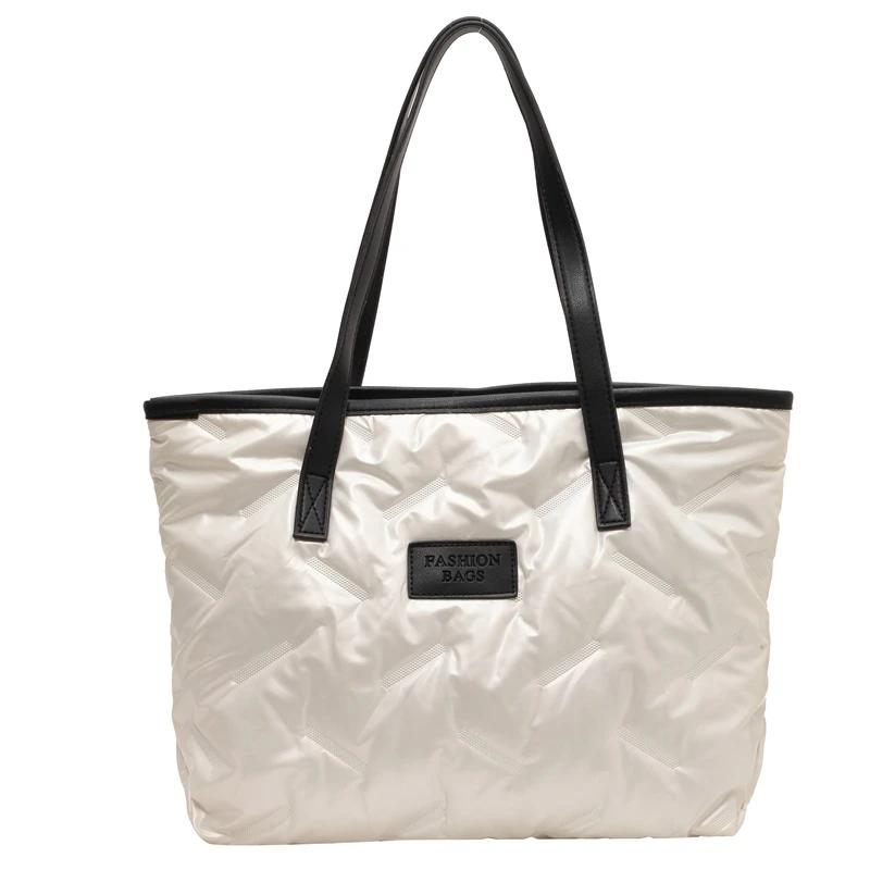Fashi Solid Zipper Sense of Luxury Versatile Women's Tote Bags 2026 Winter New Casual Super Cool Large Capacity Shoulder Bags