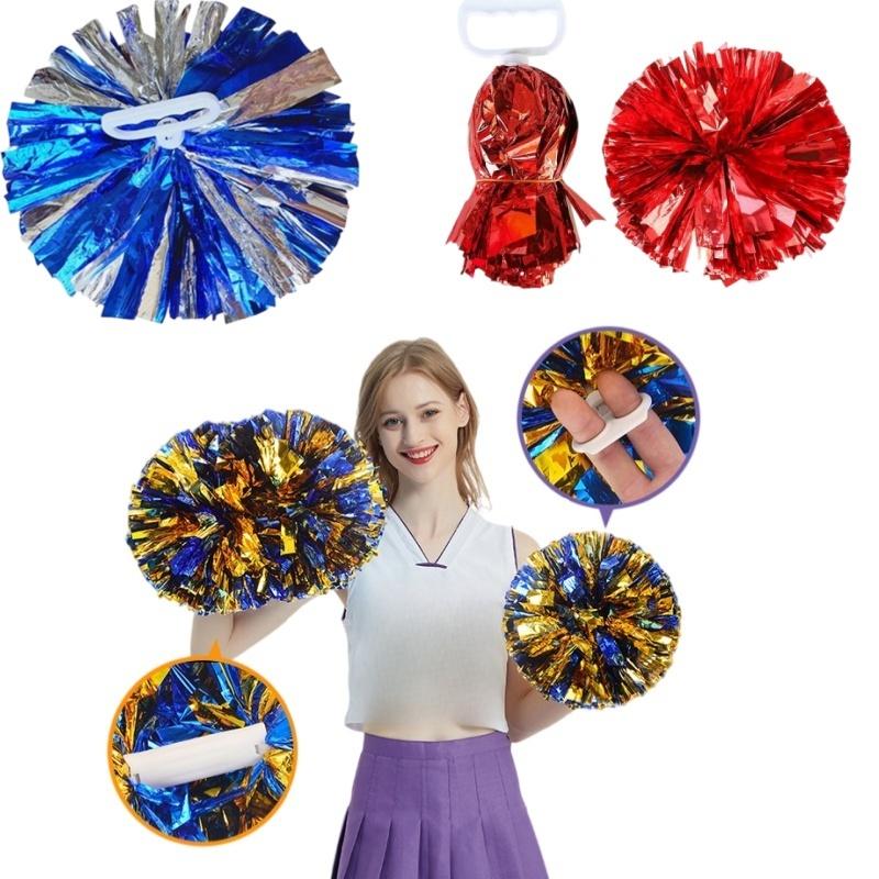 Pompon Multicolori Gioco per Bambini da 5/6 Pollici Palla Tifo per Animali da Compagnia Accessori 'Forza!' Economici Pratici Decorazioni per Festa di Cheerleading Danza Concerto