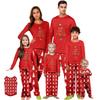 Druck Niedliches Familien-Set Pyjamas, Hauskleidung, Familien-Set Langarm-Oberteil Hosen-Set