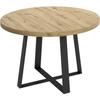 Fixed Dining Table with Metal Legs - Oak Decor - Dimensions 120 Cm