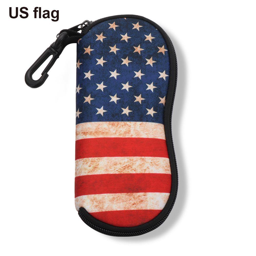 Soft Sunglasses Case with Carabiner, Ultra-Light Portable Neoprene Zipper Glasses Case, Safety Zipper Eyeglass Pouch