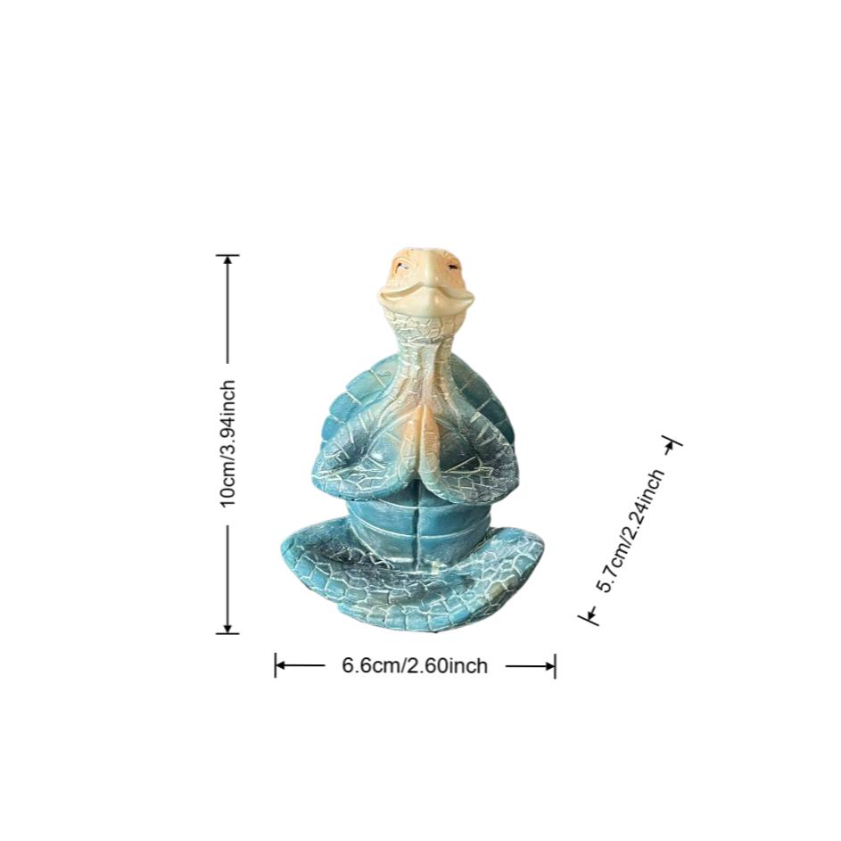 

Resin Craft Meditation Turtle Statue, Resin Zen Decoration Suitable for Turtle Enthusiasts and Collectors. светло-серый
