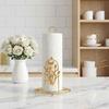 Creative Iron Tree Paper Towel Holder Gold One-handed Tear Vertical Paper Shelf Decorative Free Standing Tissue Stand Farmhouse