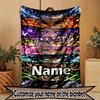 Custom Name Personalized Demon Slayer Print Blanket, Home Decor, Bedroom, Sofa, Camping, Couch, Gifts for Birthday Christmas