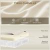 3-seater sofa - HOMCOM - wide seat, 3 cushions - fully compressed, no assembly - chenille fabric - 260cm - cream