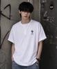 SAINTPAIN Sp Double Cross Heavyweight Henley Neck Short Sleeve Tee White