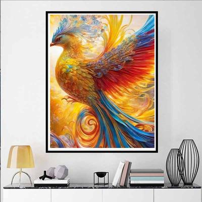 Nouveau Produit 5D DIY Peinture Diamant Cercle Complet « Phénix » Broderie Point de Croix Décoration Maison Cadeau