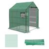 Greenhouse Replacement Cover, 140 x 143 x 190 cm, Window, UV-Resistant Zippered Door