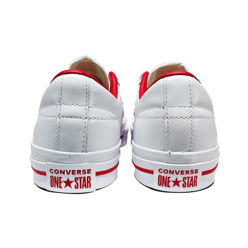 Converse One Star Series Vintage Classic Low-Top Canvas Shoes Unisex White Red