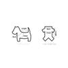 Pet Dog Clothes Lace Skirt Pastoral Style Black Plaid  Harness Puppy Dresses Universal Harness Tractionable Retro Princess Dress