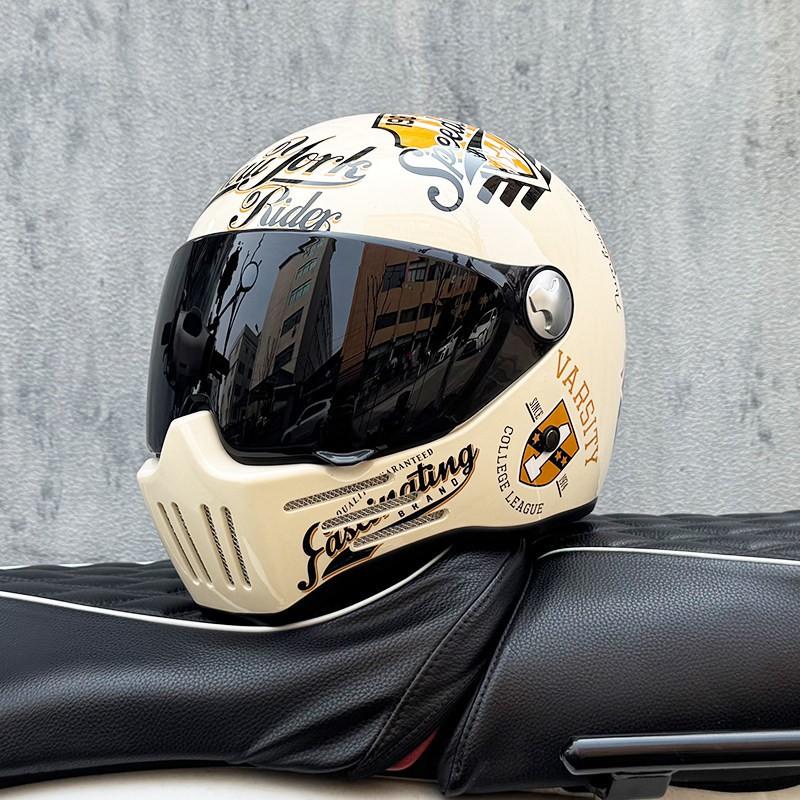 DOT ECE Certified Full Face Motorcycle Helmet Men Women Cruiser Bike ABS Shell With Bluetooth Slot Dual Lens