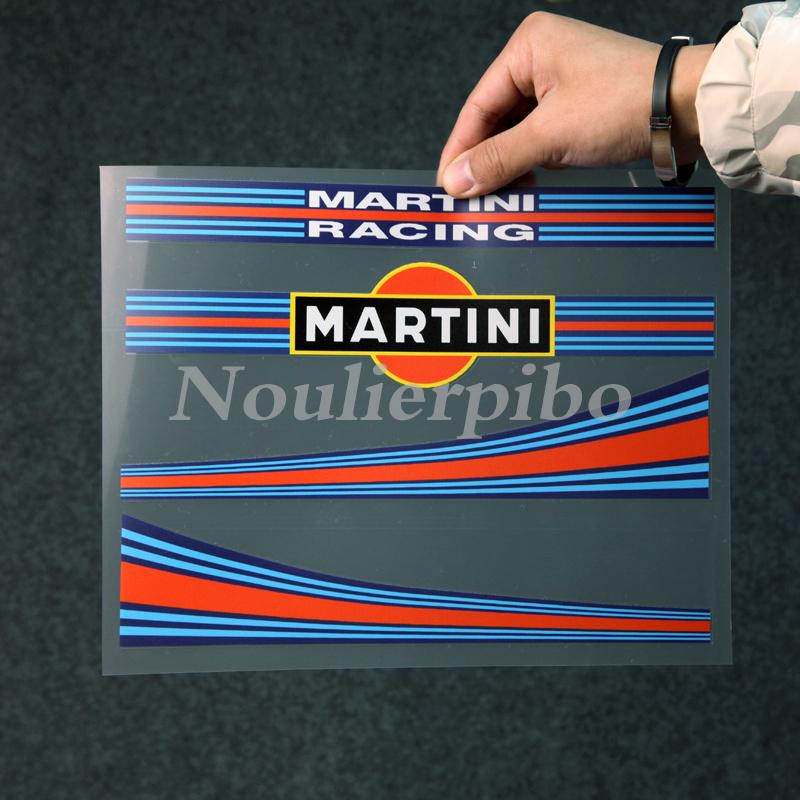 Zestaw 30 cm Wycinane Naklejki PCV Martini Racing Paski do Samochodu Moto Naklejka Winylowa Zewnętrzna Naklejki na Karoserię Wsparcie Prywatnej Personalizacji