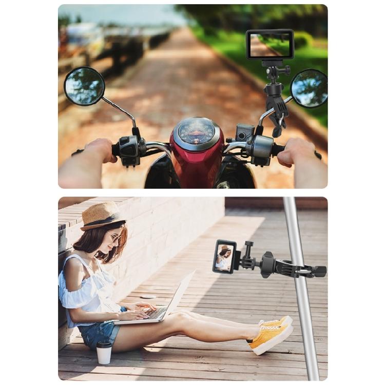 Quick Release Handlebar Mount Clamp for Action Cameras 360 Degree Rotary Lightweight and Secure Hold