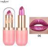 Metalická fialová chameleonská rtěnka Měnící barvu Matná třpytivá diamantová rtěnka Vodotěsný perleťový lesk na rty Sexy make-up