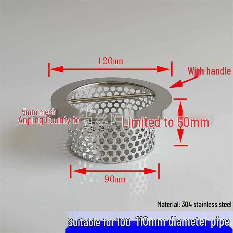 Filtro per Scarico Capelli Anti-Intasamento in Acciaio Inossidabile e Copertura a Rete Anti-Insetti per Lavandini del Bagno.