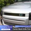For Land Rover Defender 90 110 2020-2025 Middle Grille Decorative Strip Machine Cover Blackened Carbon Fiber Decorative Strip