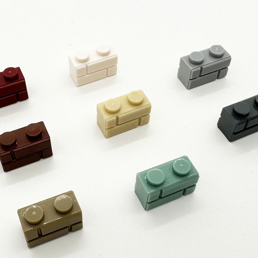 600pcs Bricks Parts DIY 98283 1x2 Checkered Brick Wall Brick Parts Compatible Educational Building Blocks Parts Toys