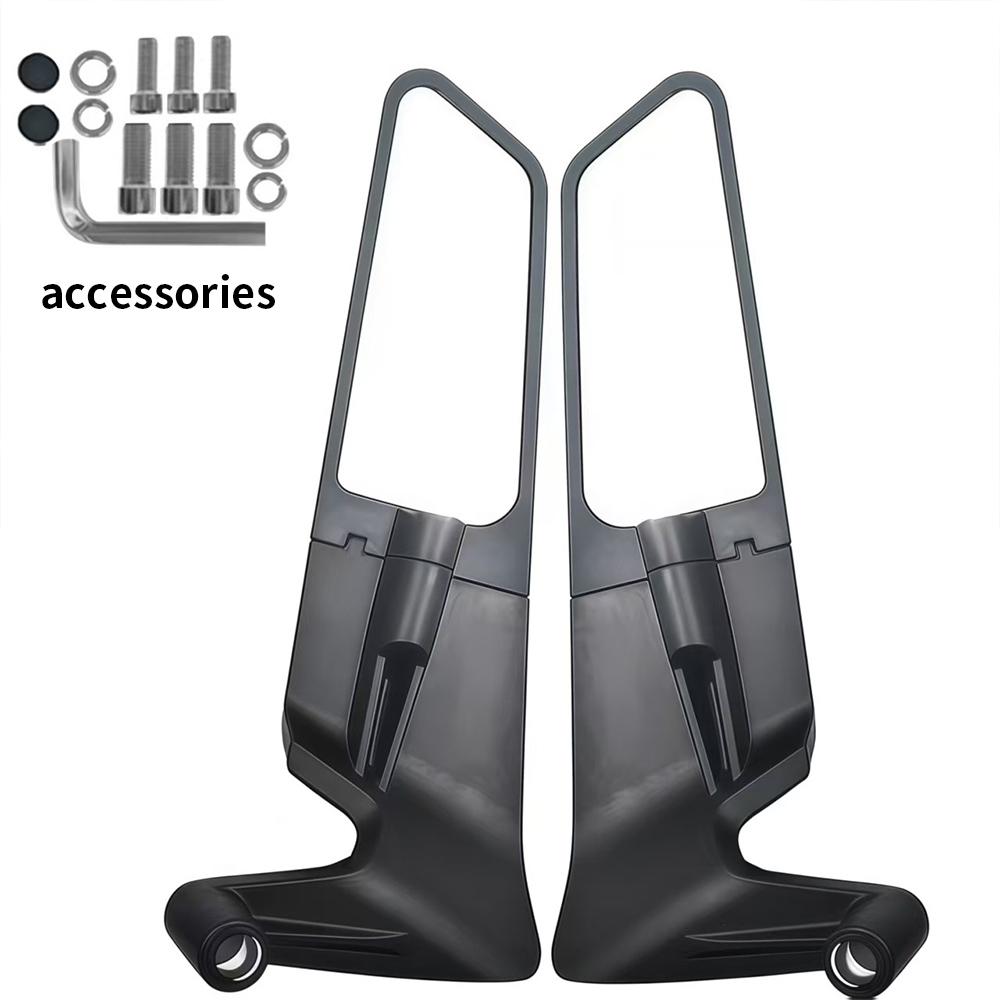 Motorcycle Side View Mirror Motorcycle Rearview Mirror Large Field of View Ultra Wide Angle Reflector Folding Side Mirrors
