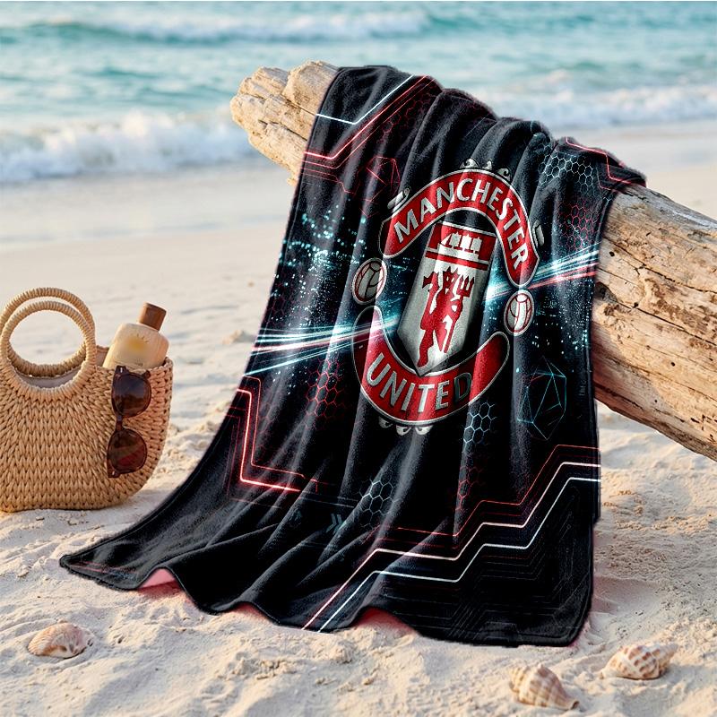 Manchester United Print Mikrofaser Strandtuch Schnelltrocknend Saugfähig Großes Handtuch für Strand Schwimmen Reisen