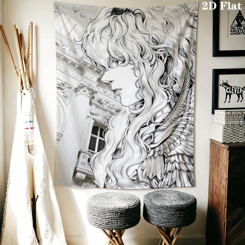 Berserk Wall Tapestry Aesthetic Wall Hanging Printed Fabric Blanket Decorative Tapestries for Bedroom Living Room Home Decor
