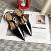 Fashion Bailamos 2025 Spring New Women Flats Fashion Pointed Toe Shallow Sandals Ladies Elegant Square Low Heel Dress Sandal Pumps Shoes
