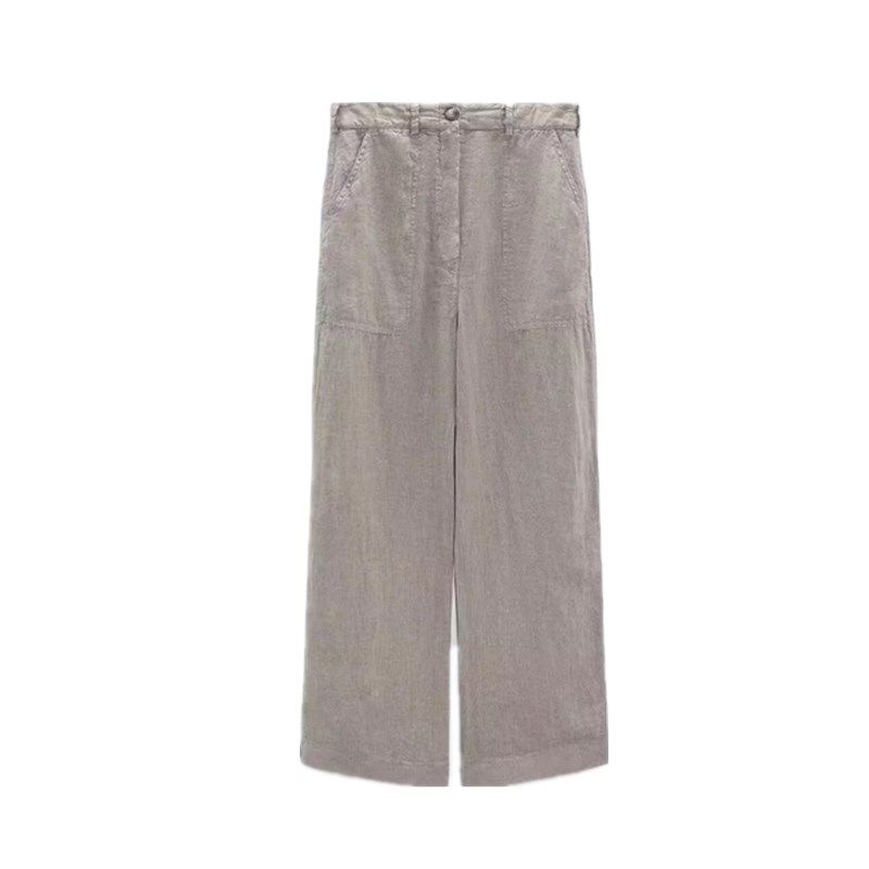 

Fashion Style New Summer New Arrival Fashion Trendy Women s Clothing Pocket Decoration Linen Pants 4043250 811 As shown in the figure L