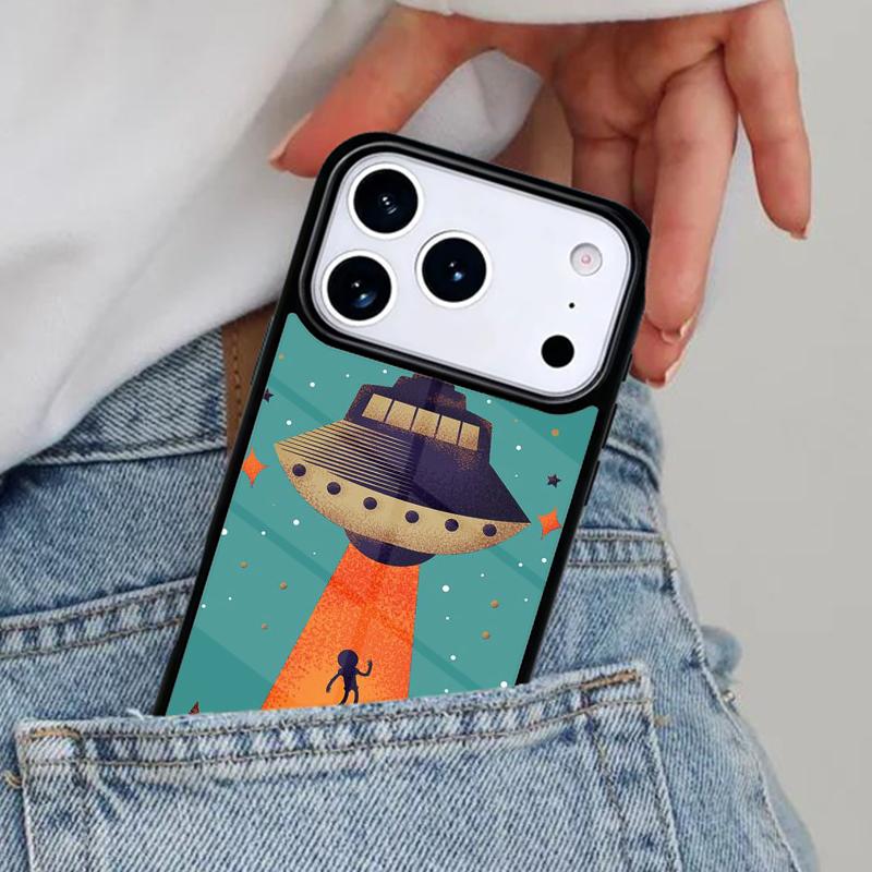 Aesthetics Alien Space Vaporwave Phone Case for iPhone 16e 15 14 13 12 17 Pro Max Plus Air 17pro Cover Coque